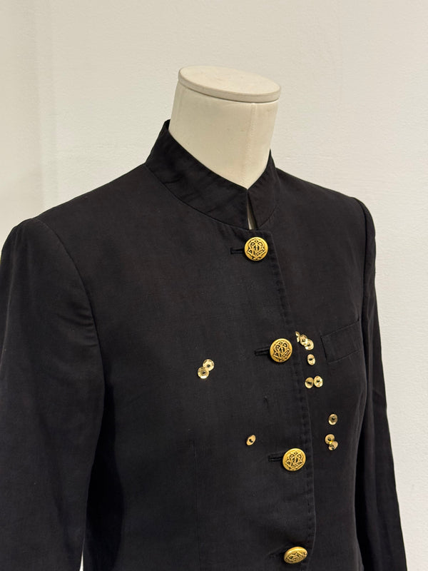 2000s Dolce & Gabbana military tailored jacket with pins