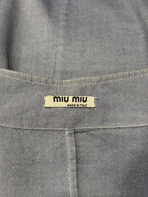 A/W2001 Miu Miu runway flared hem cotton blouse