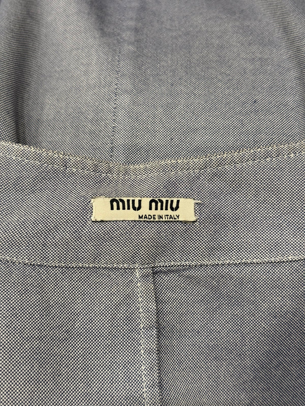 A/W2001 Miu Miu runway flared hem cotton blouse