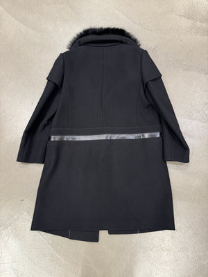 2000s Prada real fur wool coat