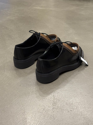 2023 Prada Diapason opaque runway derby shoes