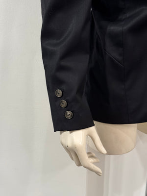 2003 Christian Dior by Galliano leather collar blazer