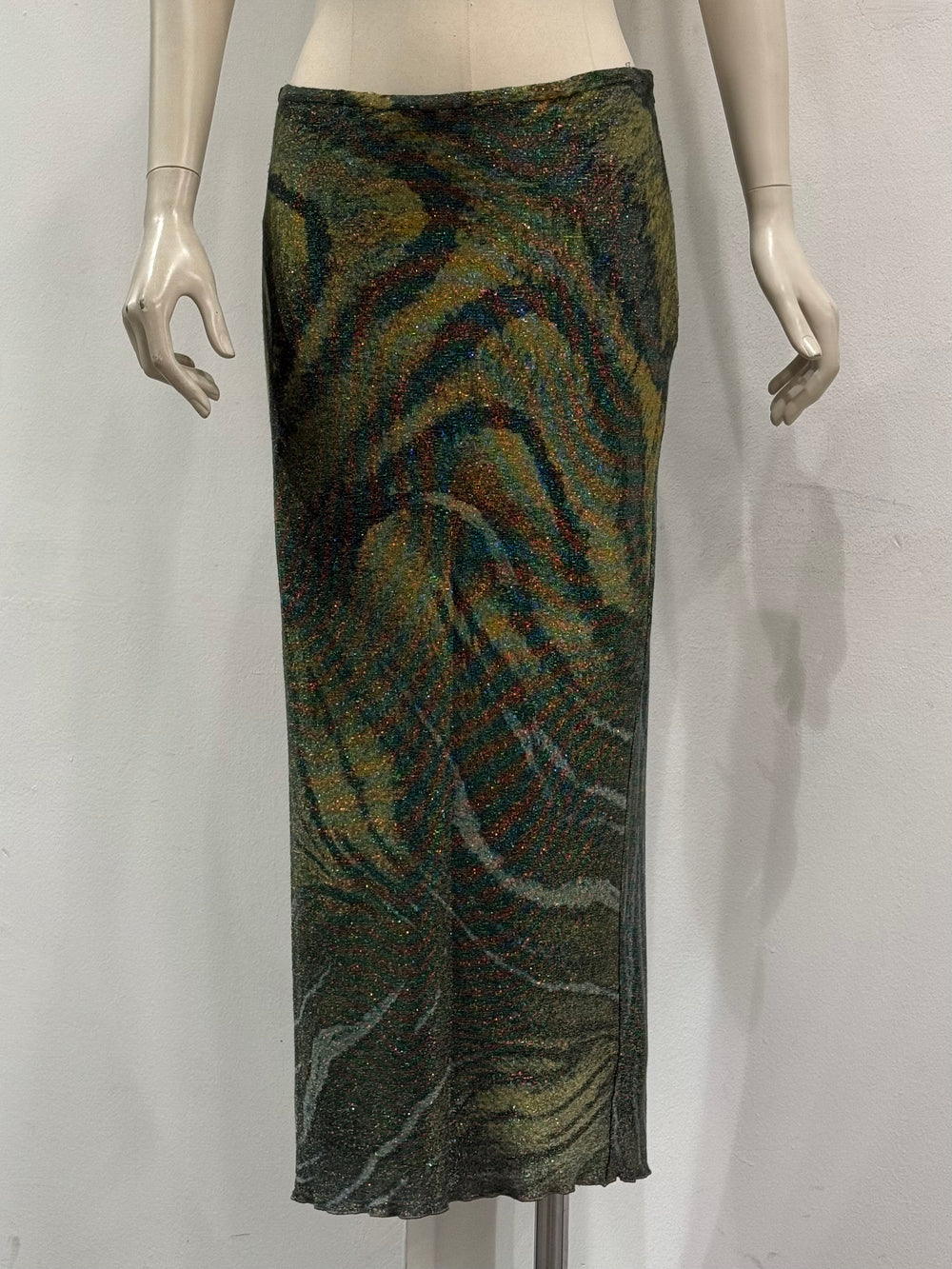 2000s Roberto Cavalli embellished midi skirt