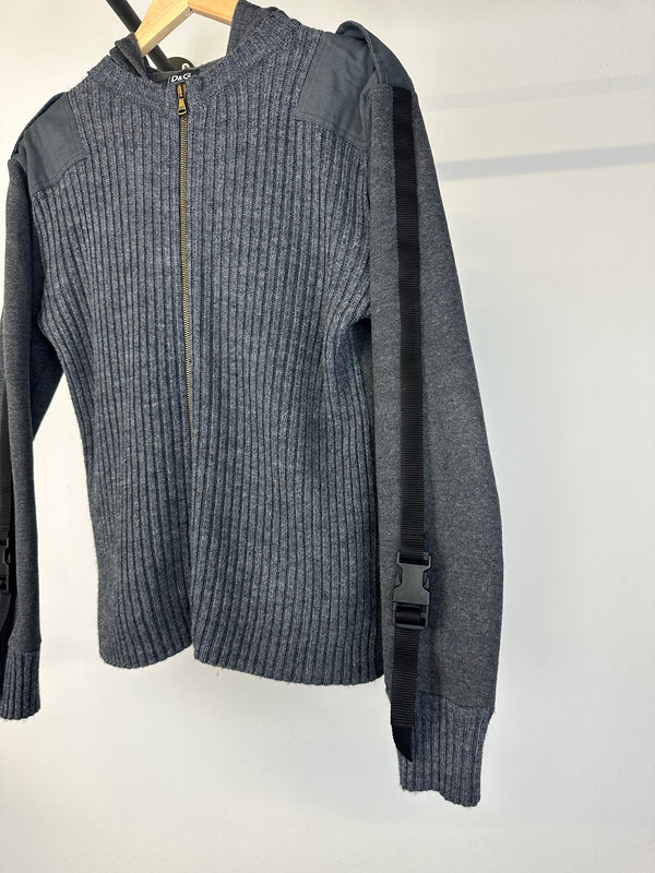 AW2003 Dolce & Gabbana bondage wool knit hoodie