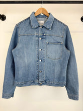 Load image into Gallery viewer, 1990s Helmut lang vintage sanded 1 pocket denim jacket
