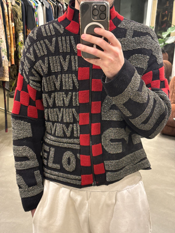 A/W 1985/1986 Jean Paul Gaultier 'Russian Contructivist' cardigan knit