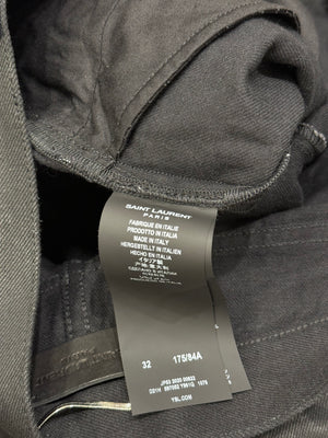 2020 Saint Laurent D18 slim fit coated denim