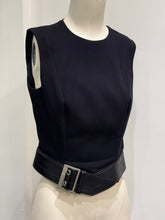 Load image into Gallery viewer, 1990s Dirk Bikkembergs backzip vest with leather belt
