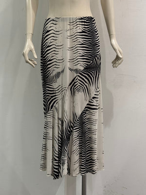 1999 Roberto Cavalli zebra print skirt