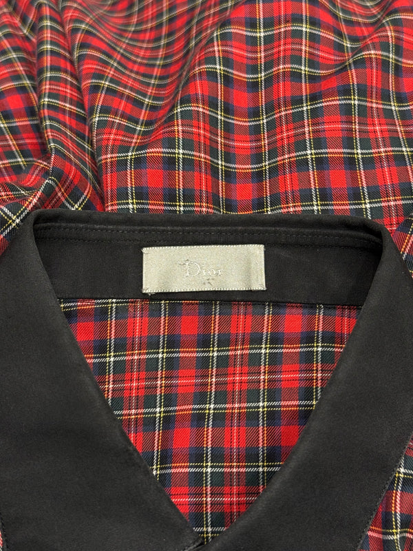 A/W2005 Dior by Hedi Slimane runway eagle embroidery check shirt