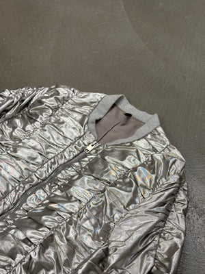 S/S2007 Dior Homme by Hedi Slimane runway silver metallic bomber jacket