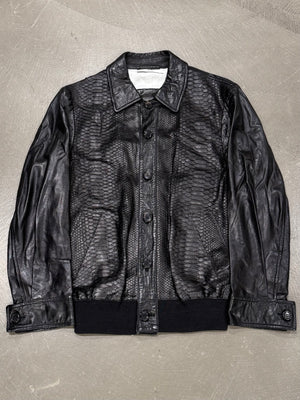 2000s Yves Saint Laurent by Tom Ford python bomber jacket