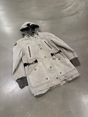 2000s Dolce & Gabbana hooded military parka with adjustable straps