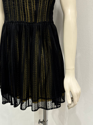 1990s Dolce & Gabbana lace sleeveless mini dress