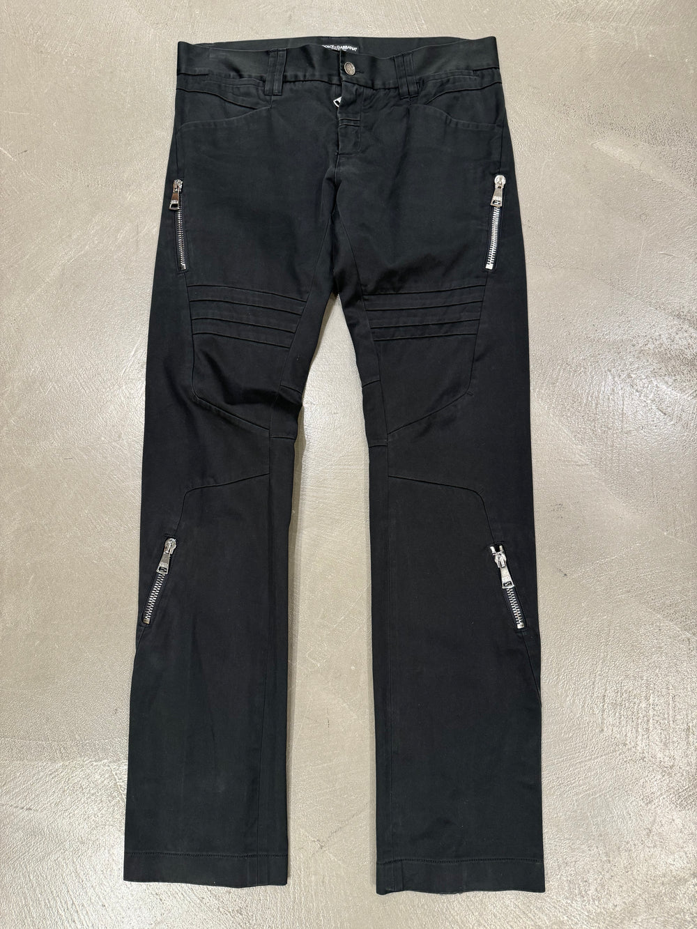 A/W2008 Dolce & Gabbana multi zipper biker pants