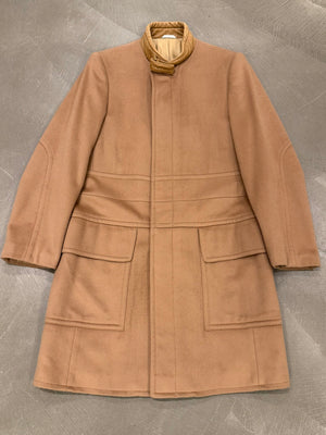 A/W2000 Gucci by Tom Ford runway wool leather collar coat