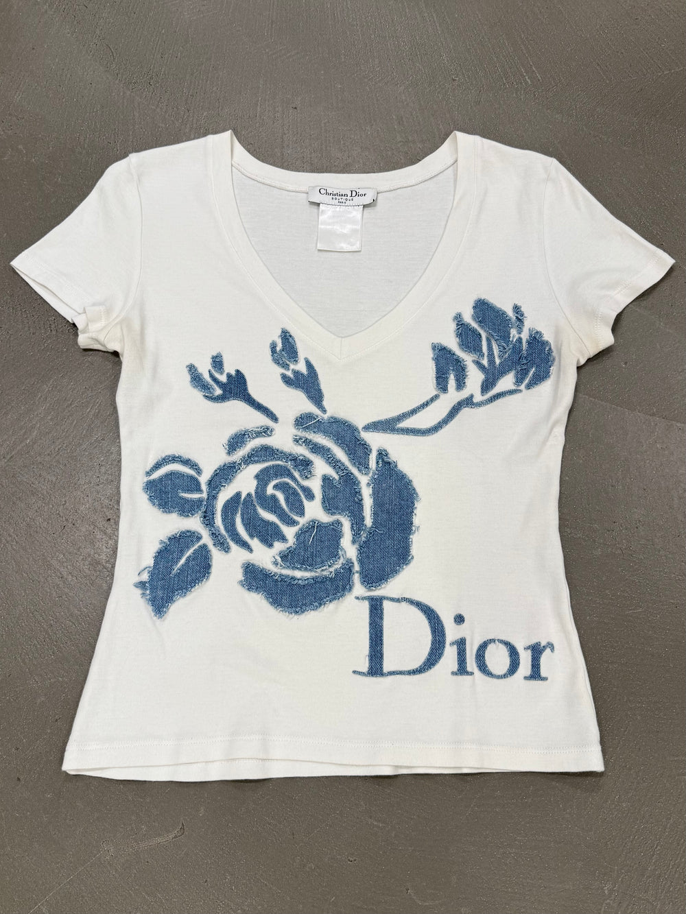 S/S2005 Christian Dior by John Galliano floral cotton t-shirt