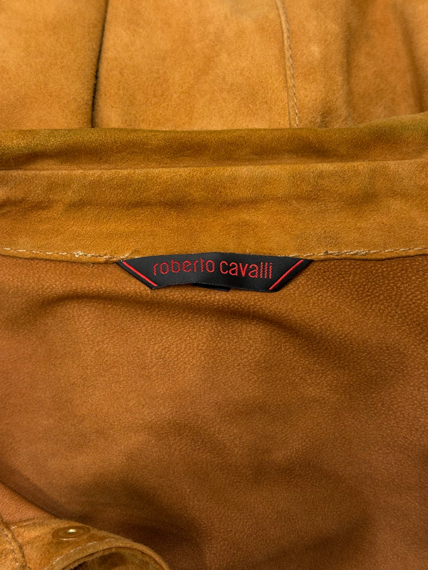 2003 Roberto Cavalli western suede leather shirt