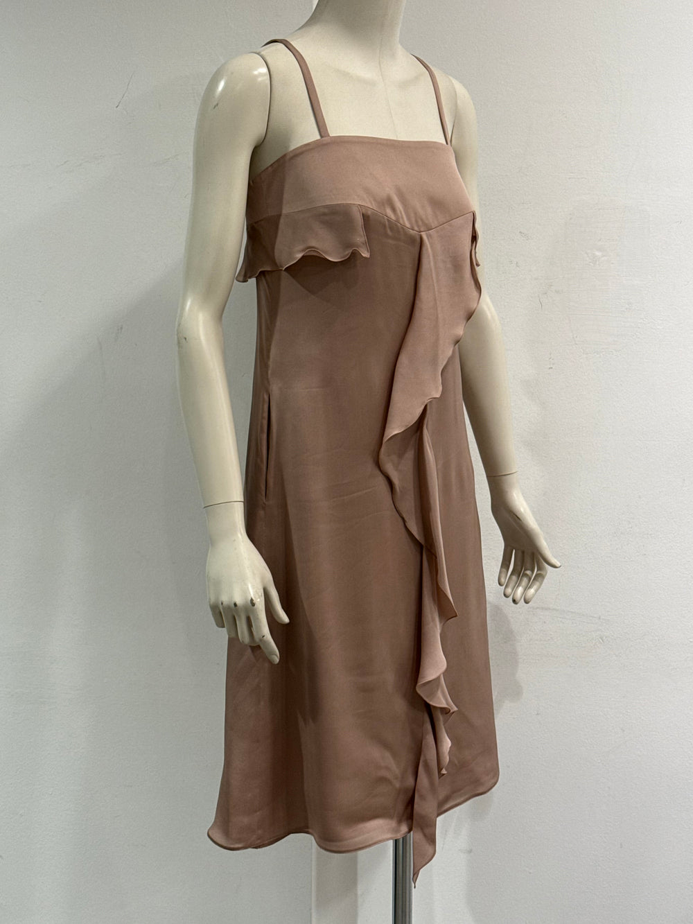 2008 Giorgio Armani ruffle sleeveless mini dress