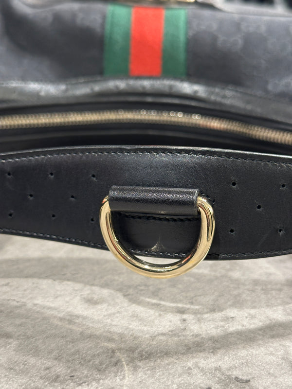 2000s Gucci GG canvas web hobo bag