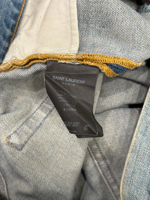 2014 Saint Laurent by Hedi Slimane crush denim slim jeans