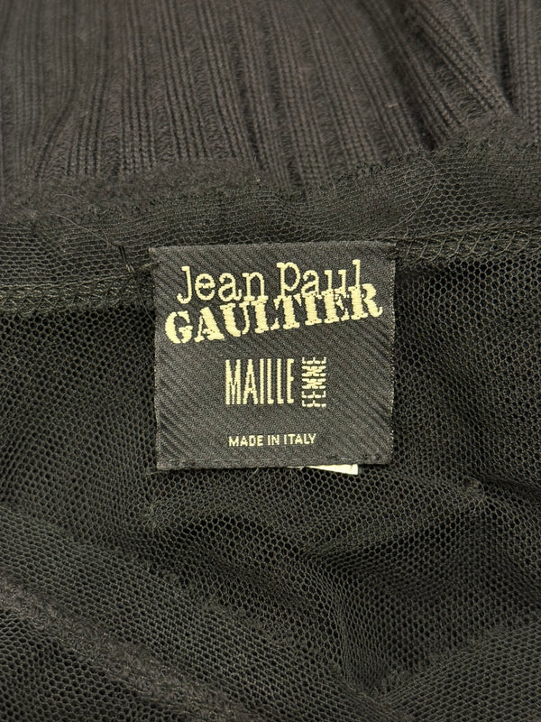 2000s Jean Paul Gaultier hybrid sheer wool top