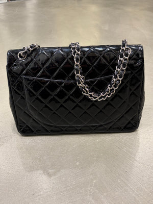 2013-2014 Chanel Large Flap double chain matelasse patent leather bag