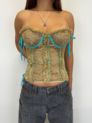 S/S 2002 Dolce & Gabbana runway Lace-Up Corset Top