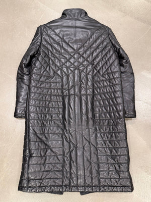 A/W2003 Dior by Hedi Slimane quilted leather Luster coat