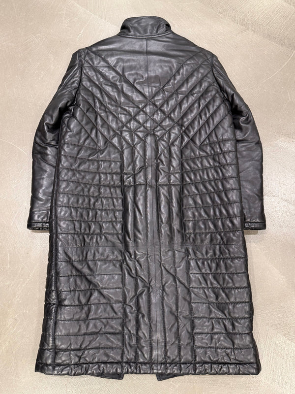 A/W2003 Dior by Hedi Slimane quilted leather Luster coat