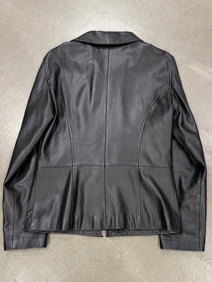 1990s Gianni Versace leather zip jacket