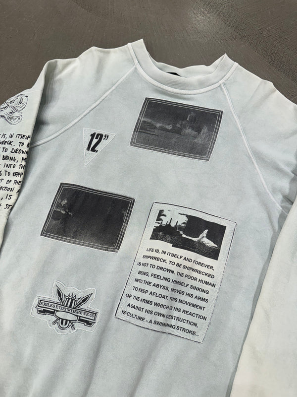 A/W 2004-2005 Raf Simons “waves” patchwork crewneck