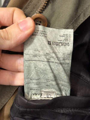A/W2005 Dolce & Gabbana runway hybrid reconstructed military leather jacket