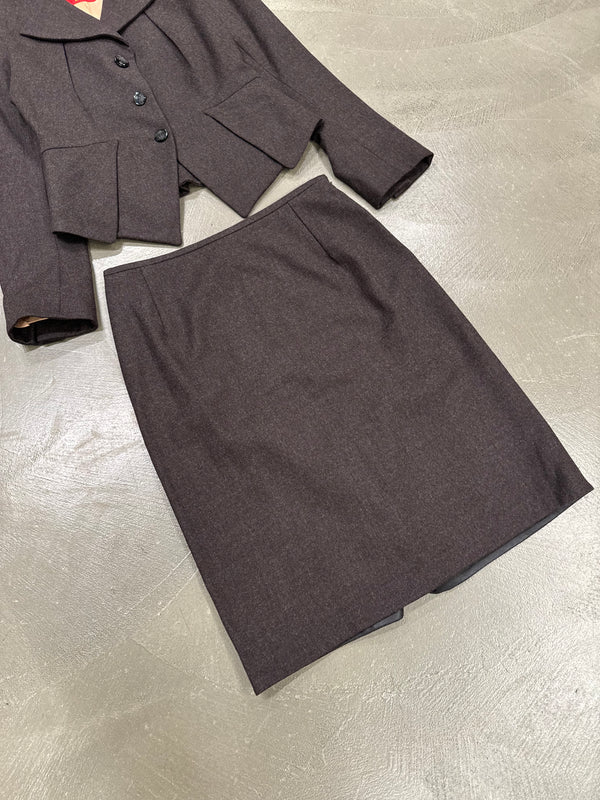 1990s Vivienne Westwood red label set jacket + skirt
