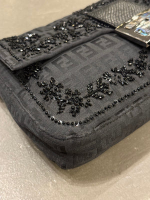 F/W 1999 Fendi Zucchino baguette in lizard and mother-of-pearl bag