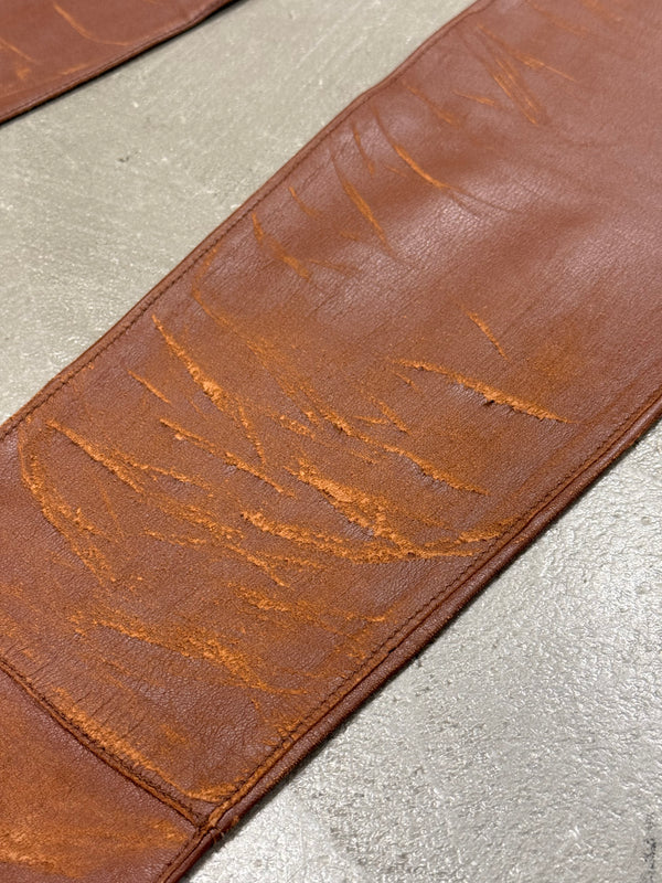 A/W2001 Dolce & Gabbana iconic runway over-heel distressed leather pants