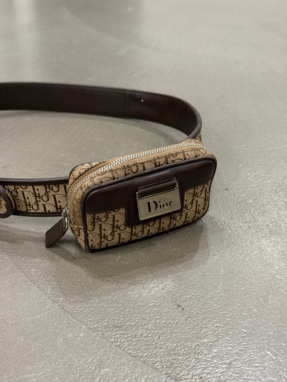 2000s Dior by Galliano monogram waist bag belt