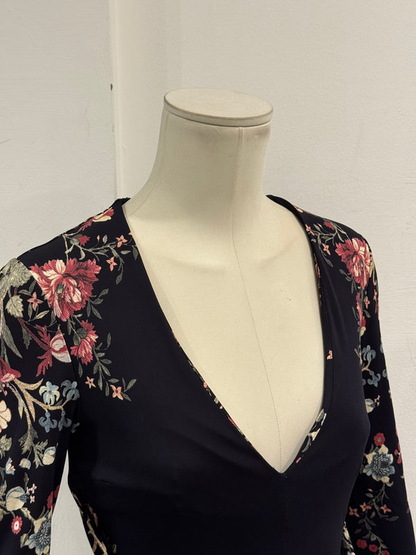 2006 Roberto Cavalli floral baroque wrap dress with belt
