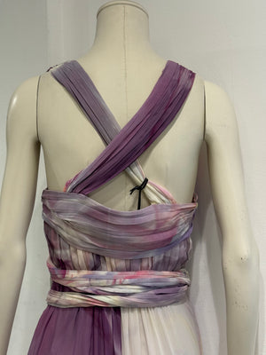 2010s Roberto Cavalli marble print maxi dress