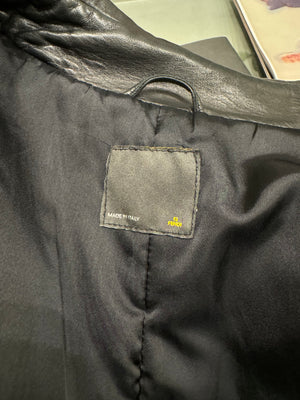 1990s Fendi Matrix long leather coat