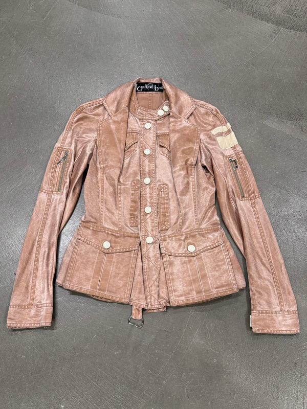 S/S2005 Christian Dior by Galliano runway silk officer jacket