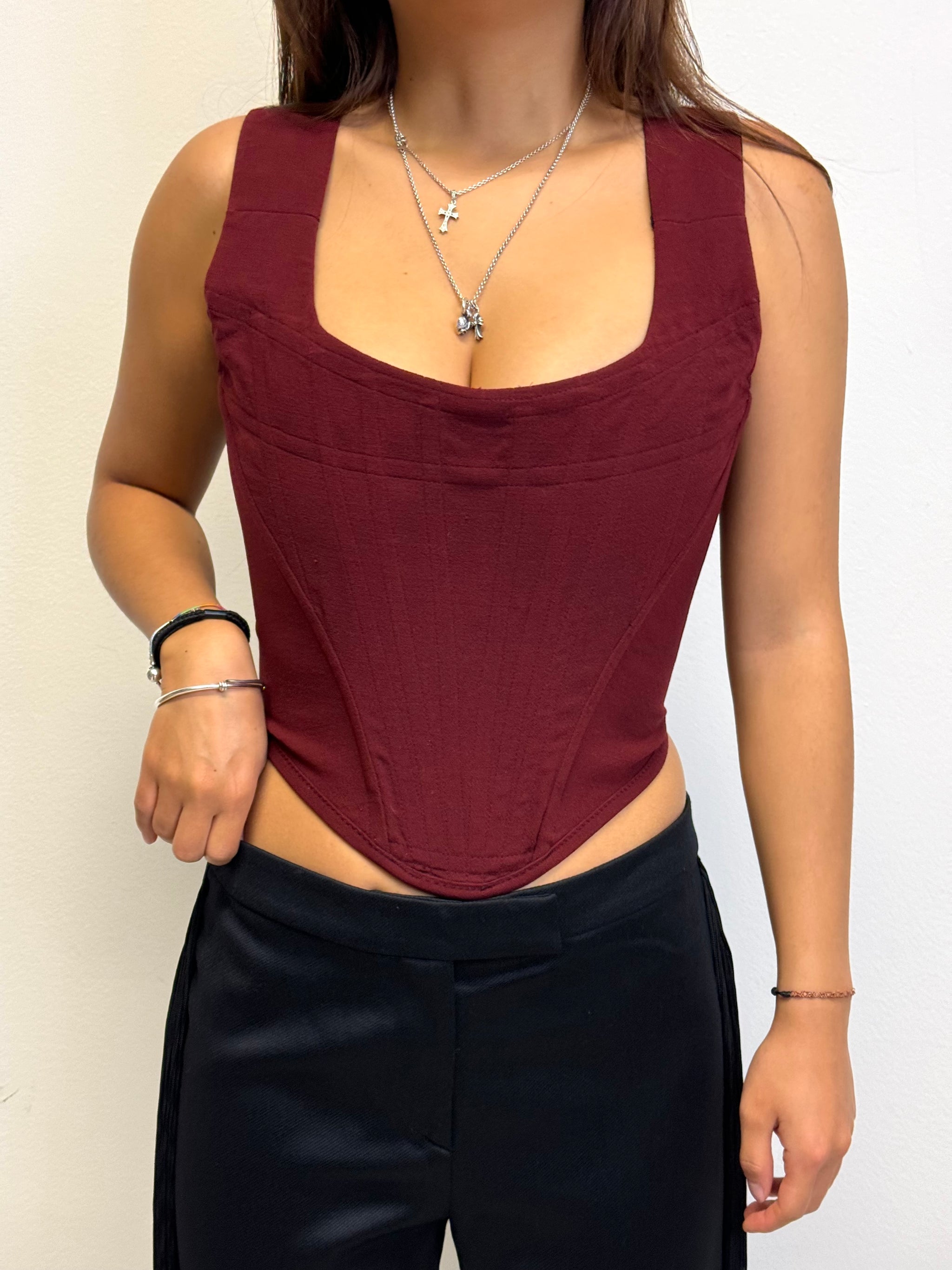 2000s Vivienne Westwood red corset top – elevated archives