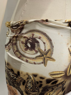 S/S 2005 Roberto Cavalli mixed-print wrap mini skirt
