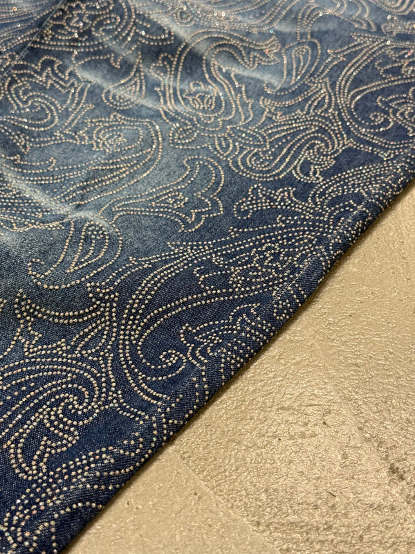 2000s Versace embellished flared denim