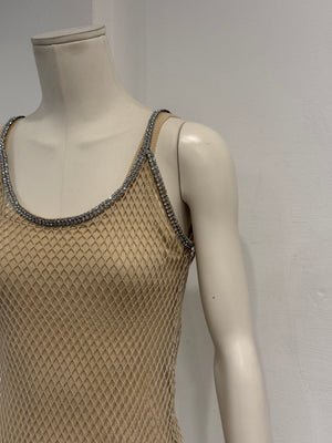 S/S2002 Dolce & Gabbana J-Lo fishnet Swarovski top set