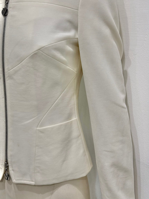 2000s Gianni Versace back zip structured paneled jacket