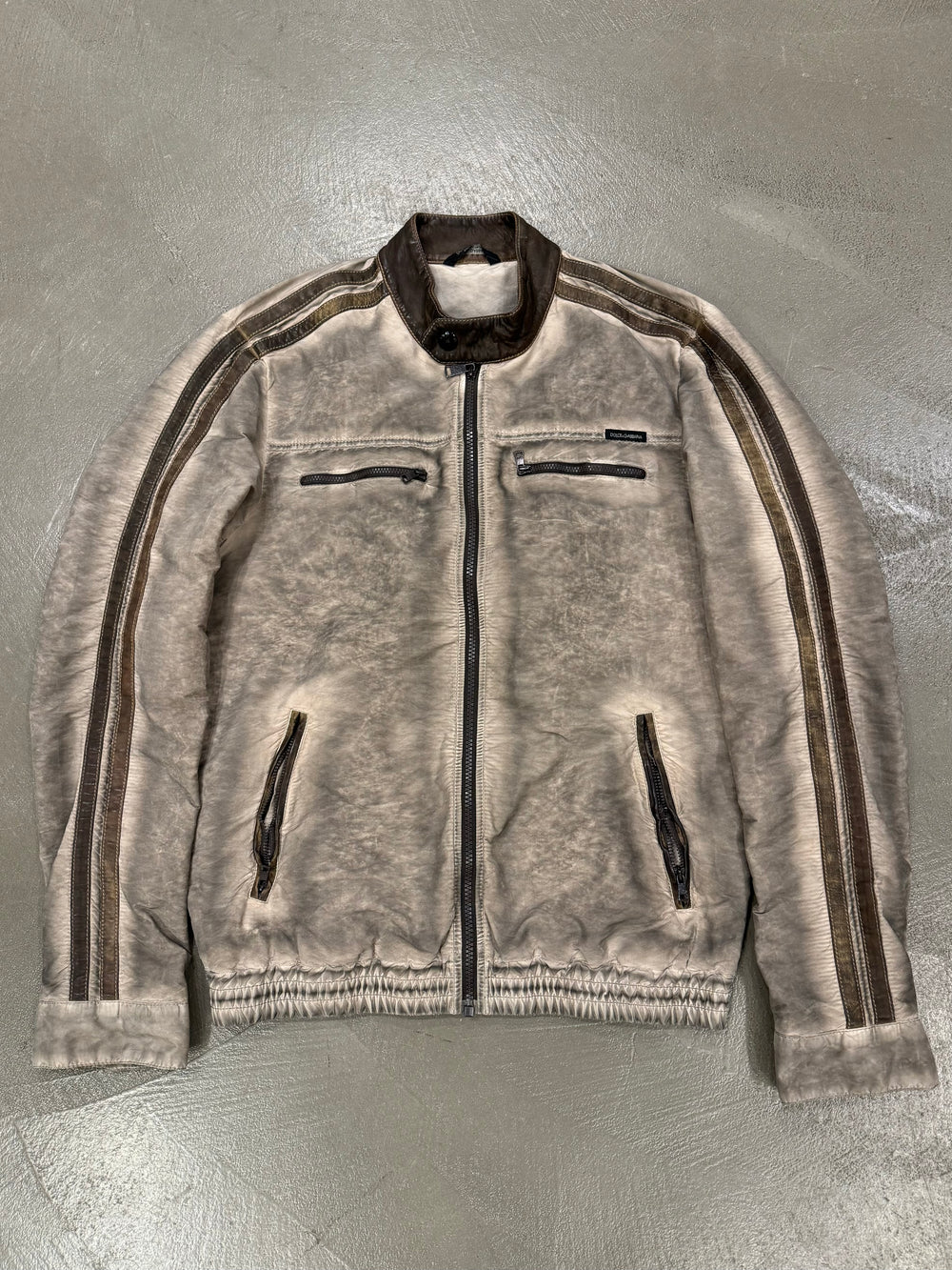 2000s Dolce & Gabbana object dyed bomber jacket