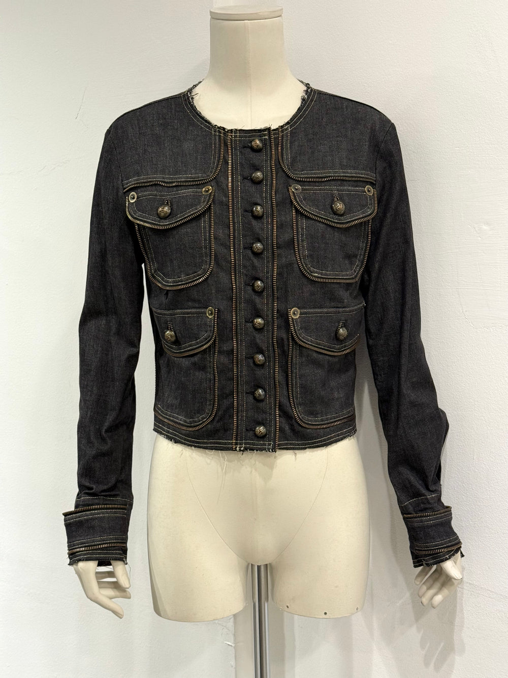 2000s Gianfranco Ferré multi zipper jacket