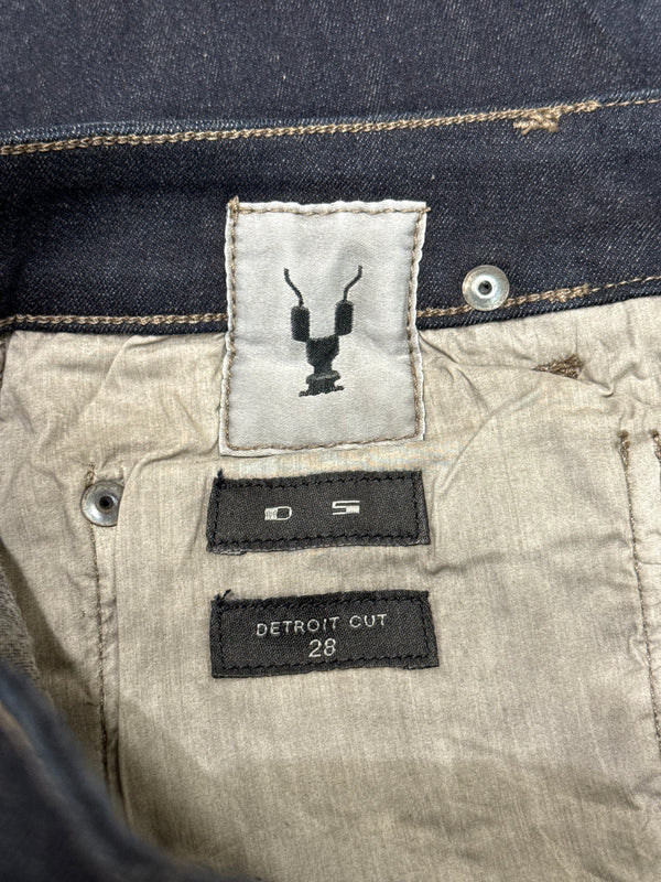 Rick Owens DRKSHDW “Detroit cut” raw denim jeans