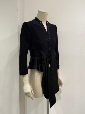 2004 Alexander McQueen asymmetric drape jacket